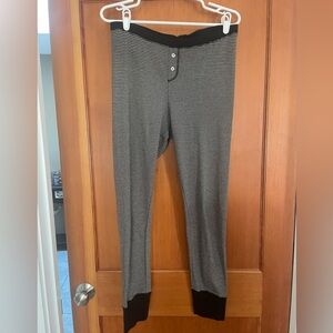 Striped Black and White Thermal bottoms